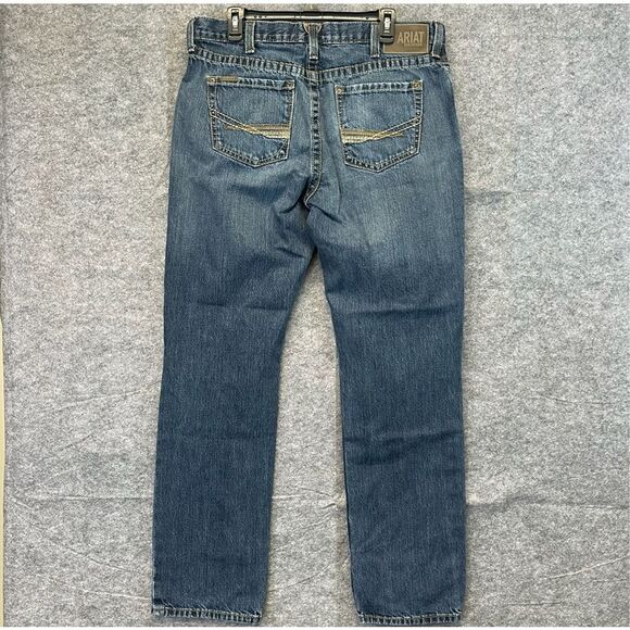 ARIAT Jeans Men’s Size 36/34 Blue Denim Straight Leg Relaxed Fit Western Style - Picture 6 of 11